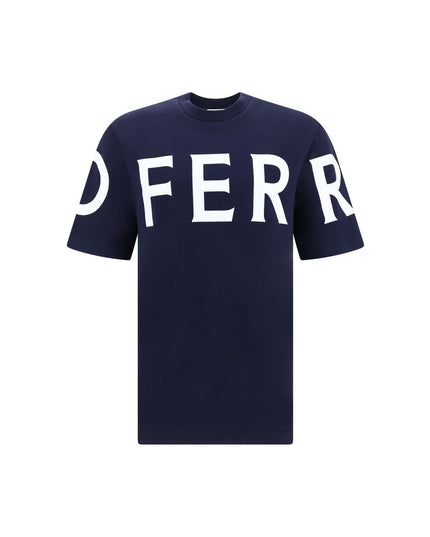 Ferragamo Blue Cotton T-Shirt