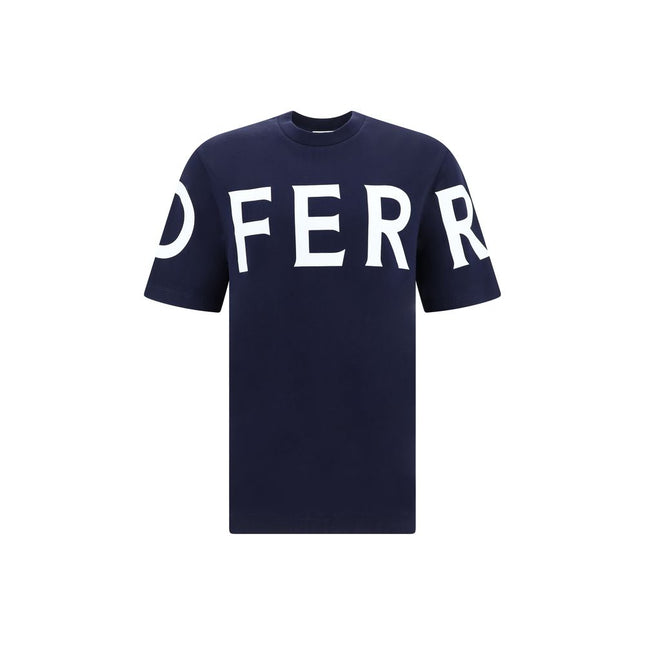 Ferragamo Blue Cotton T-Shirt