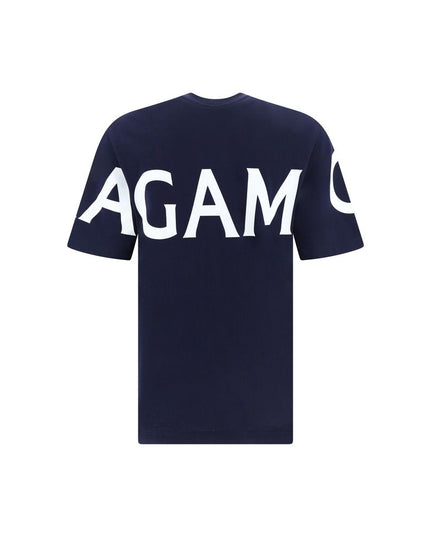 Ferragamo Blue Cotton T-Shirt