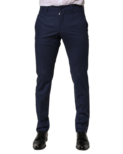 Dolce & Gabbana Dark Blue Wool Dress Formal Pants