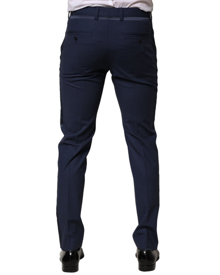 Dolce & Gabbana Dark Blue Wool Dress Formal Pants