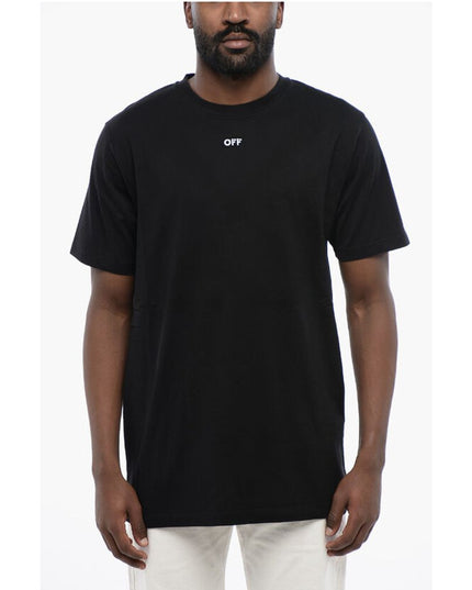Off-White Black Cotton ARROW Crew-neck T-shirt