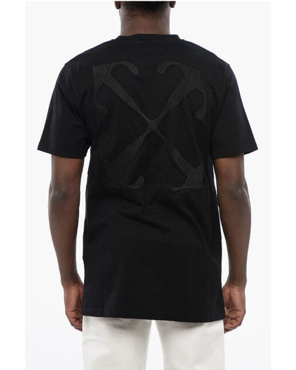 Off-White Black Cotton ARROW Crew-neck T-shirt