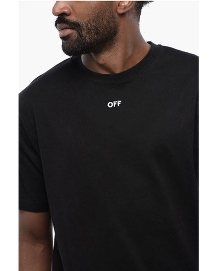 Off-White Black Cotton ARROW Crew-neck T-shirt