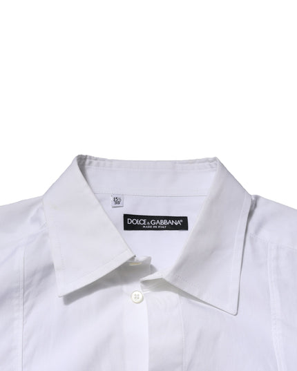 Dolce & Gabbana White Poplin Cotton Formal Men Dress Shirt