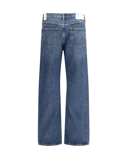 Agolde Blue Cotton Straight-Leg Jeans