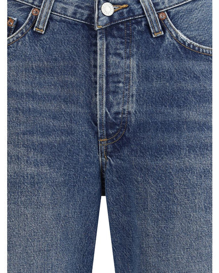 Agolde Blue Cotton Straight-Leg Jeans