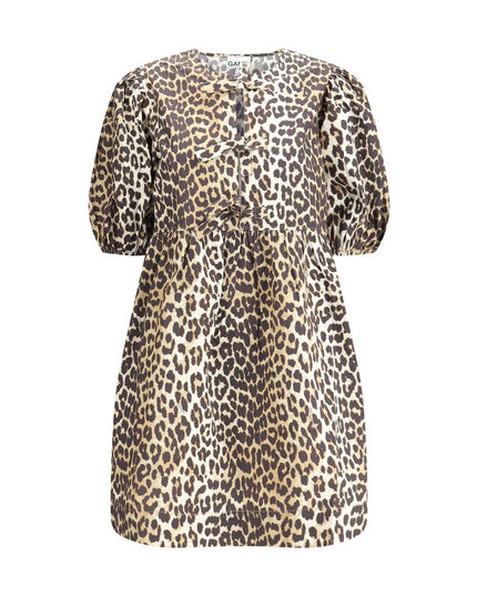 Ganni Brown Cotton Casual Dress