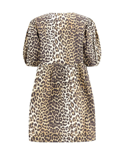 Ganni Brown Cotton Casual Dress