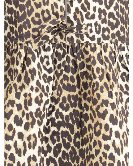 Ganni Brown Cotton Casual Dress