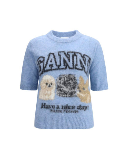 Ganni Puppies short sleeve Sweater