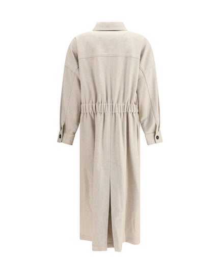 Brunello Cucinelli Beige Wool Coat