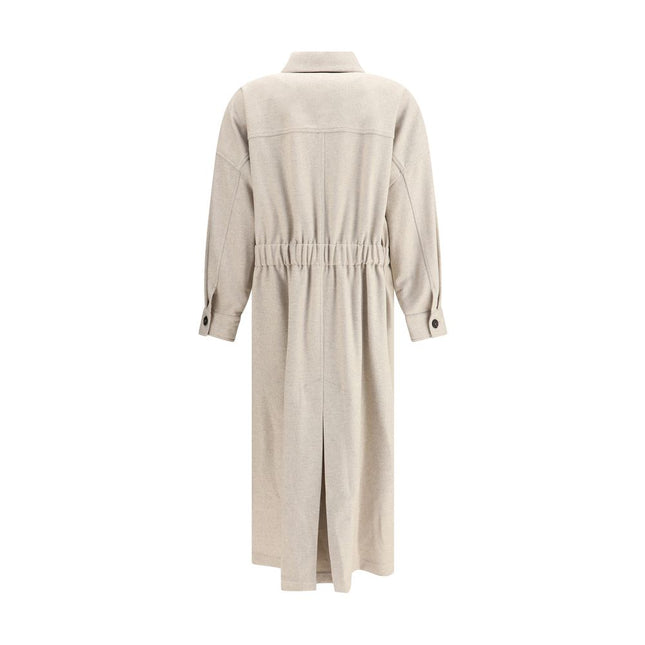 Brunello Cucinelli Beige Wool Coat