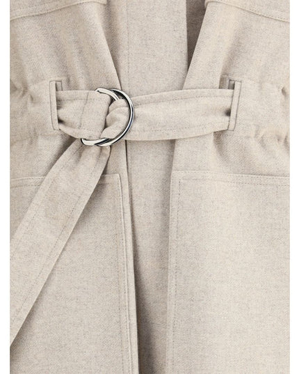 Brunello Cucinelli Beige Wool Coat