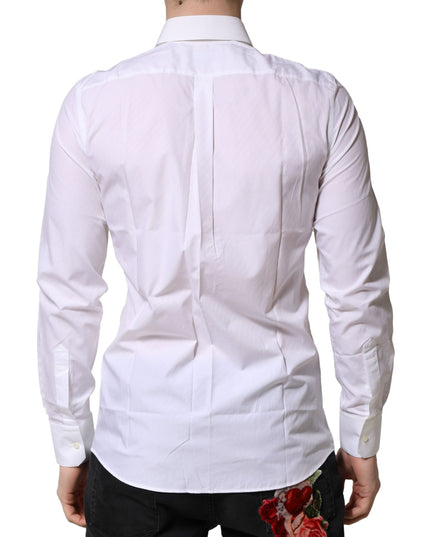 Dolce & Gabbana White MARTINI Long Sleeves Dress Formal Shirt