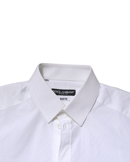 Dolce & Gabbana White MARTINI Long Sleeves Dress Formal Shirt