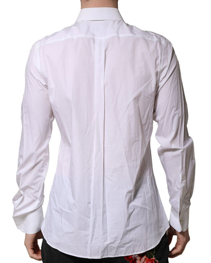 Dolce & Gabbana White MARTINI Long Sleeves Men Formal Shirt