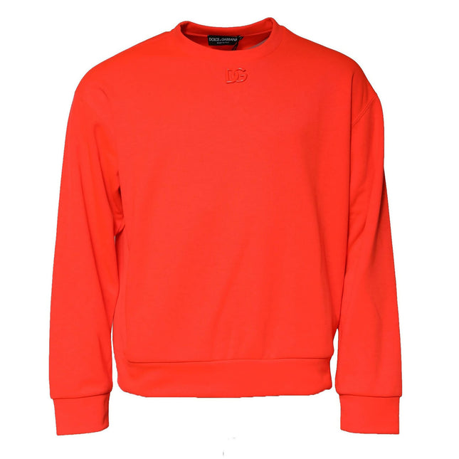 Dolce & Gabbana Orange Polyester DG Logo Sweatshirt Sweater