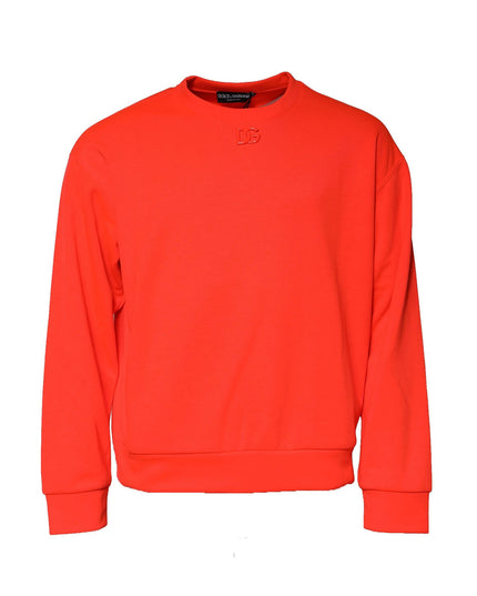 Dolce & Gabbana Orange Polyester DG Logo Sweatshirt Sweater