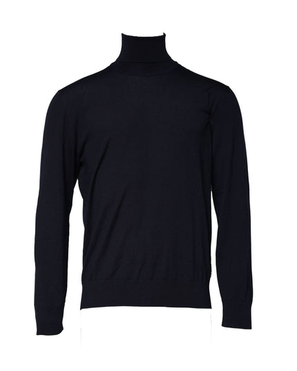 Dolce & Gabbana Blue Long Sleeve Turtleneck Pullover Sweater