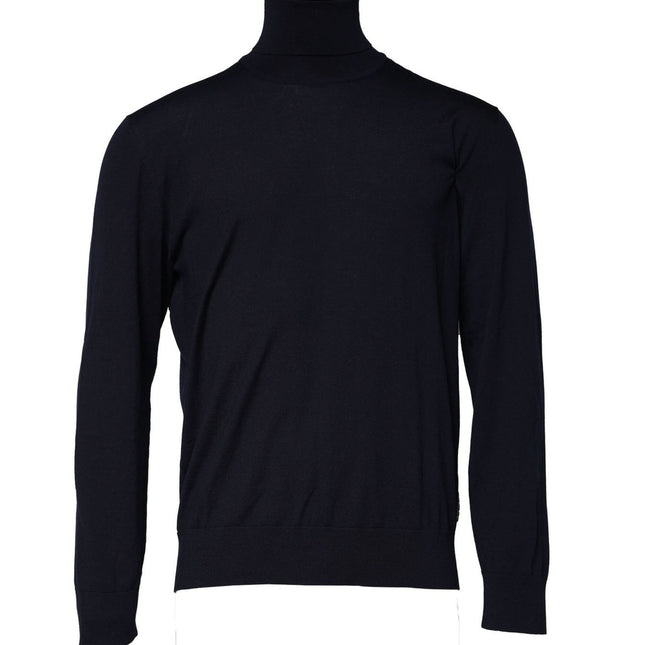 Dolce & Gabbana Blue Long Sleeve Turtleneck Pullover Sweater