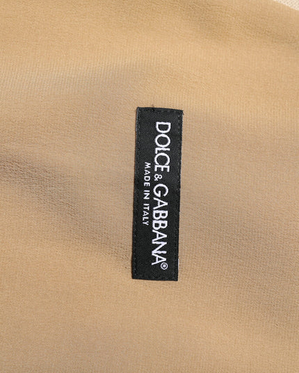 Dolce & Gabbana Beige Linen Dress Formal Men Waistcoat Vest