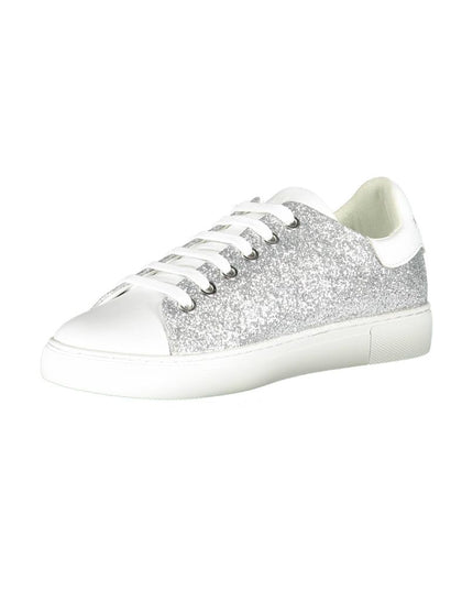 Emporio Armani Silver Leather Women Sneaker