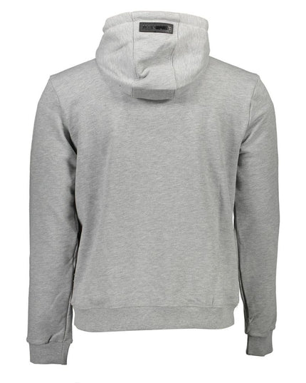Plein Sport Gray Cotton Men's Hooded Sweater