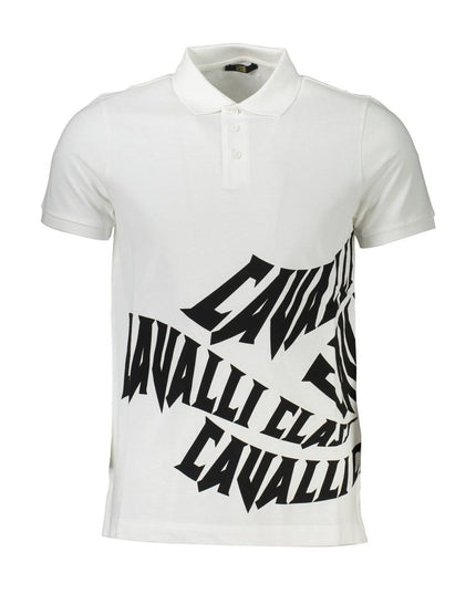 Cavalli Class White Cotton Men Polo
