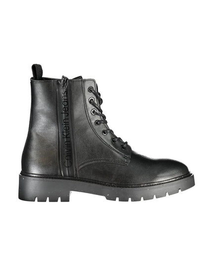 Calvin Klein Black Polyester Men Boot