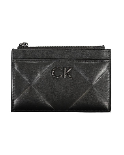 Calvin Klein Sleek Black Zip Wallet with Contrast Detailing