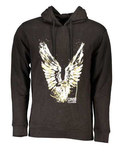 Cavalli Class Black Cotton Men Sweater