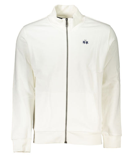 La Martina White Cotton Men Sweater