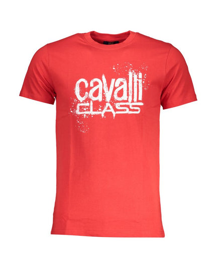 Cavalli Class Red Cotton T-Shirt