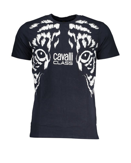 Cavalli Class Blue Cotton T-Shirt