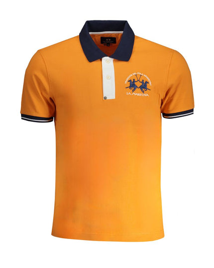La Martina Orange Cotton Polo Shirt