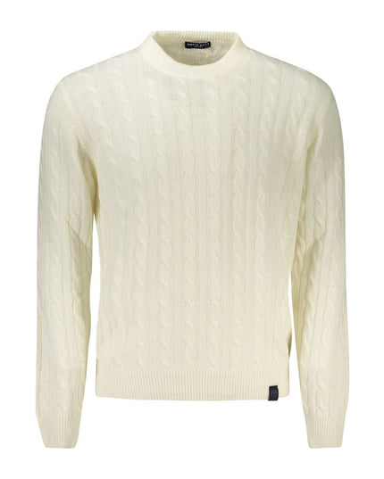 North Sails White Wool Men Sweater