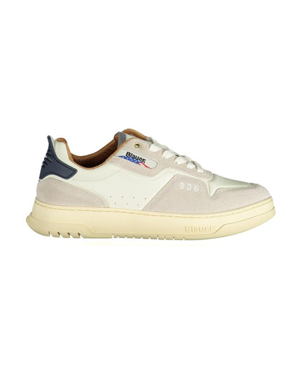 Blauer White Polyethylene Men Sneaker