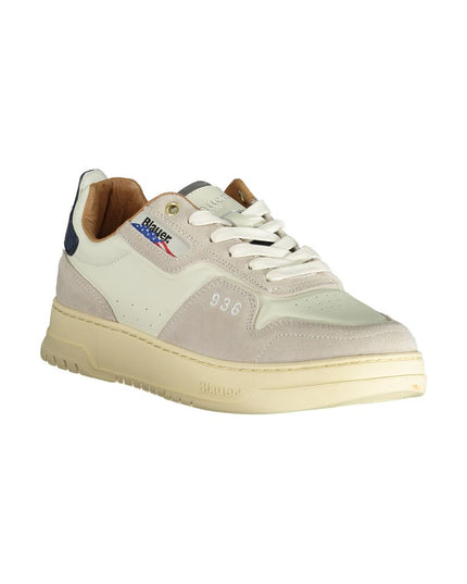 Blauer White Polyethylene Men Sneaker