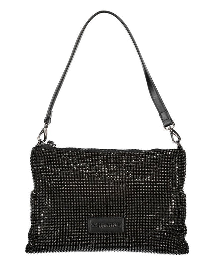 Mario Valentino Black Polyester Women Handbag with Rhinestone Details