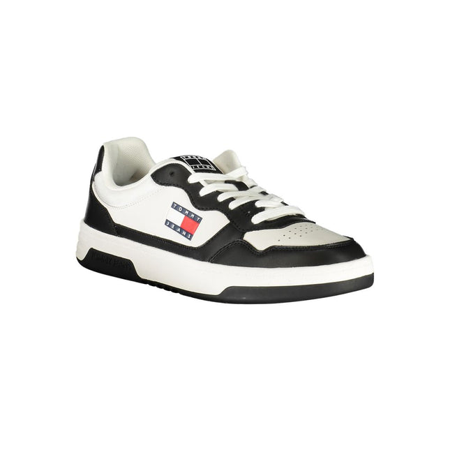 Tommy Hilfiger Black Leather Men Sneaker