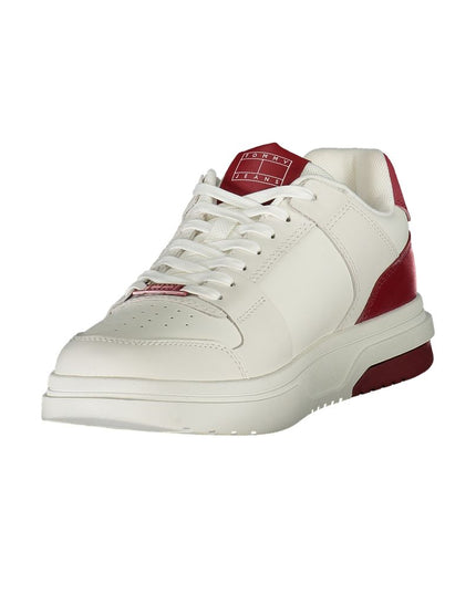 Tommy Hilfiger Red Leather Men Sneaker