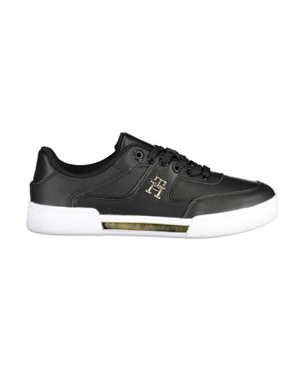 Tommy Hilfiger Black Leather Women Sneaker