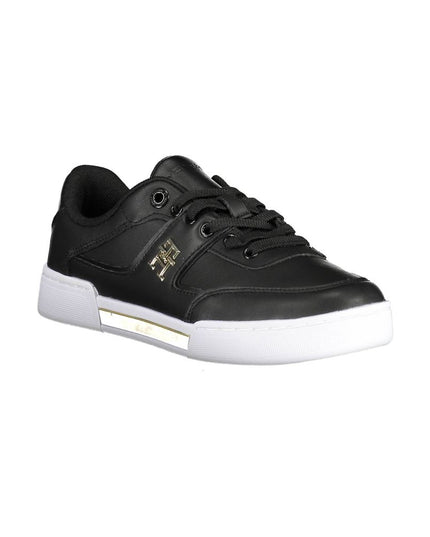 Tommy Hilfiger Black Leather Women Sneaker