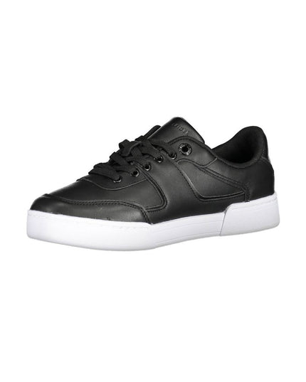 Tommy Hilfiger Black Leather Women Sneaker