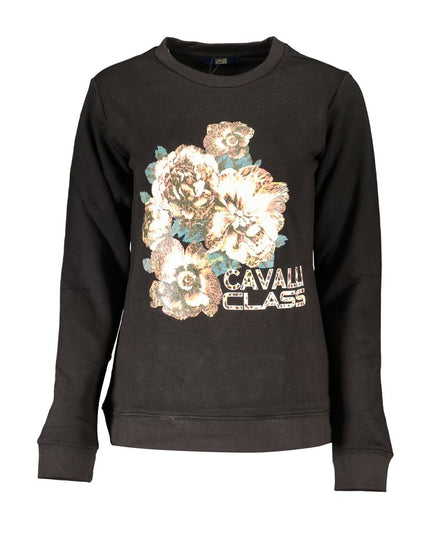 Cavalli Class Black Cotton Women Sweater