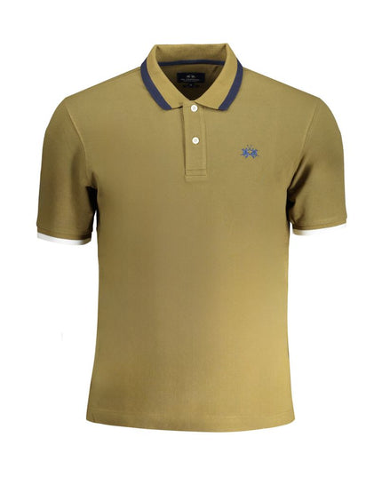 La Martina Green Cotton Polo Shirt