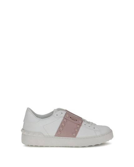 Valentino Garavani White Calf Leather Bos Taurus Low Top Sneakers
