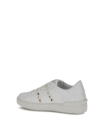 Valentino Garavani White Calf Leather Bos Taurus Low Top Sneakers