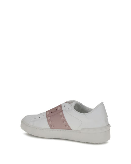 Valentino Garavani White Calf Leather Bos Taurus Low Top Sneakers